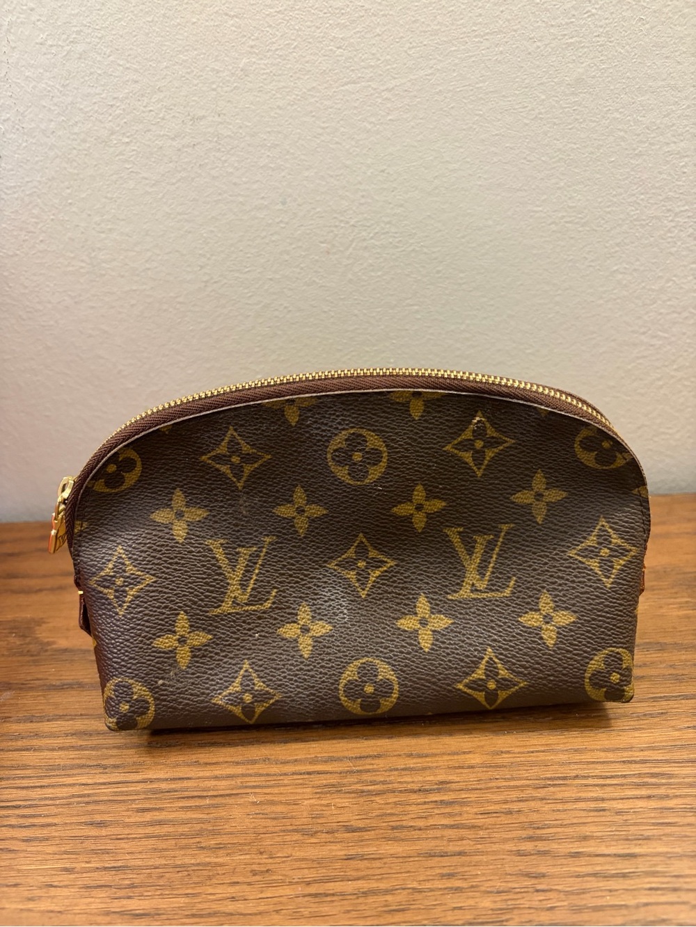 Authentic Louis Vuitton Monogram Cosmetic Pouch Makeup Case